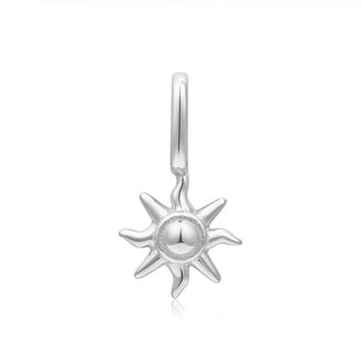 Zon bedel zilver 1 cm