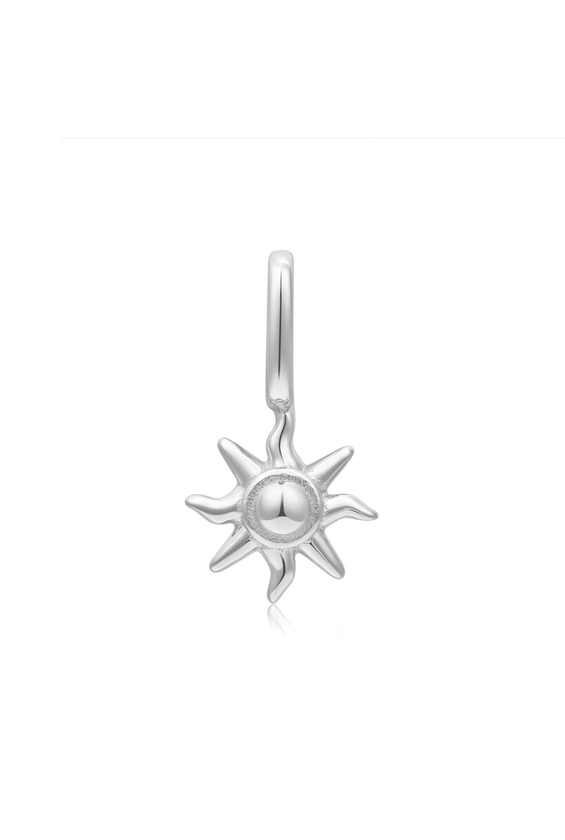 Zon bedel zilver 1 cm