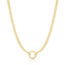 Goudvergulde dike schakelketting 46 cm