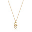 Goudvergulde anker ketting met hanger 50 cm
