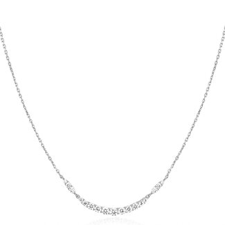 Twist schakelketting zilver 45 cm