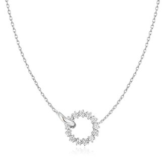 Anker schakelketting zilver 48 cm