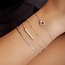 Zilveren anker schakelarmband met een zoetwaterparel 18,5 cm
