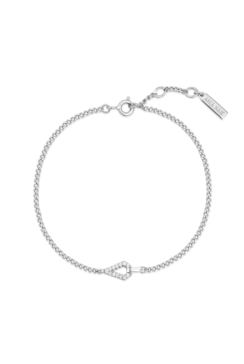 Silver Geoetric Zirconia Bracelet