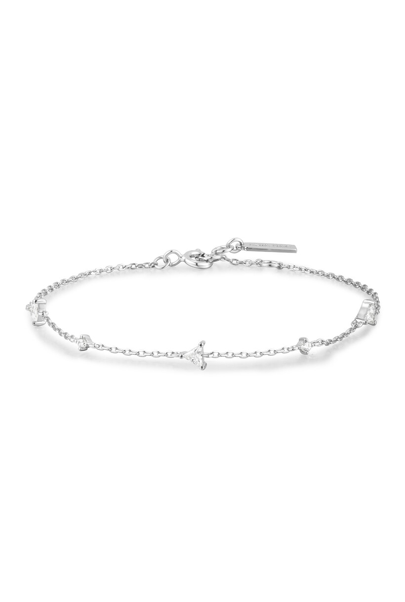 Silver Triangular Zirconia Bracelet