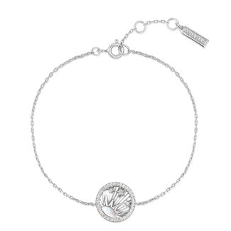 Zon schakelarmband zilver 18,5 cm