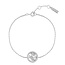 Zilveren zon schakelarmband met zirkonia steentjes 18,5 cm