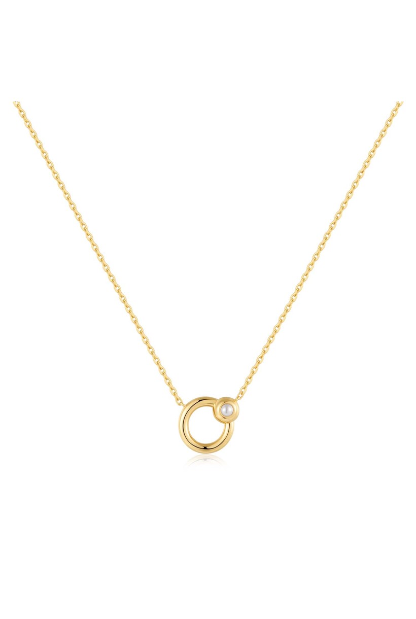 Anker schakelketting goudverguld 45 cm