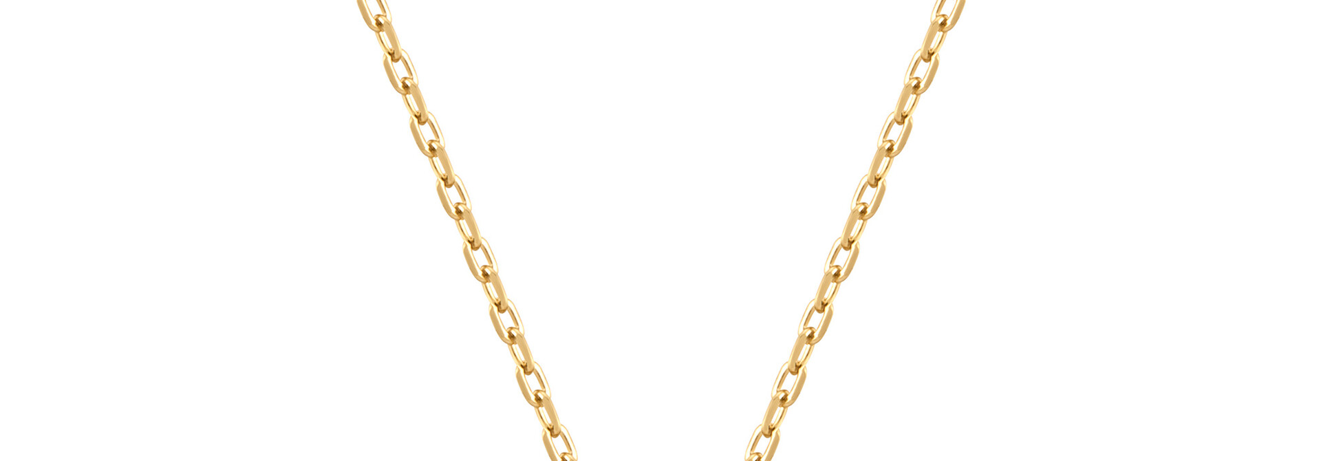 Gold Solitaire Zirconia Necklace - Gold Plated