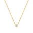 Goudvergulde anker schakelketting met zirkonia steentjes 45 cm