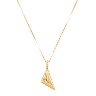 Anker schakelketting goudverguld 50 cm
