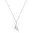 Zilveren anker schakelketting met zirkonia steentjes 50 cm