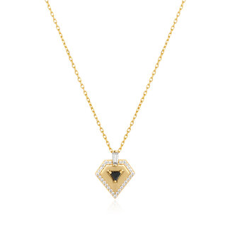 Anker schakelketting goudverguld 48 cm