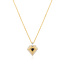 Goudvergulde anker schakelketting met zirkonia steentjes 48 cm