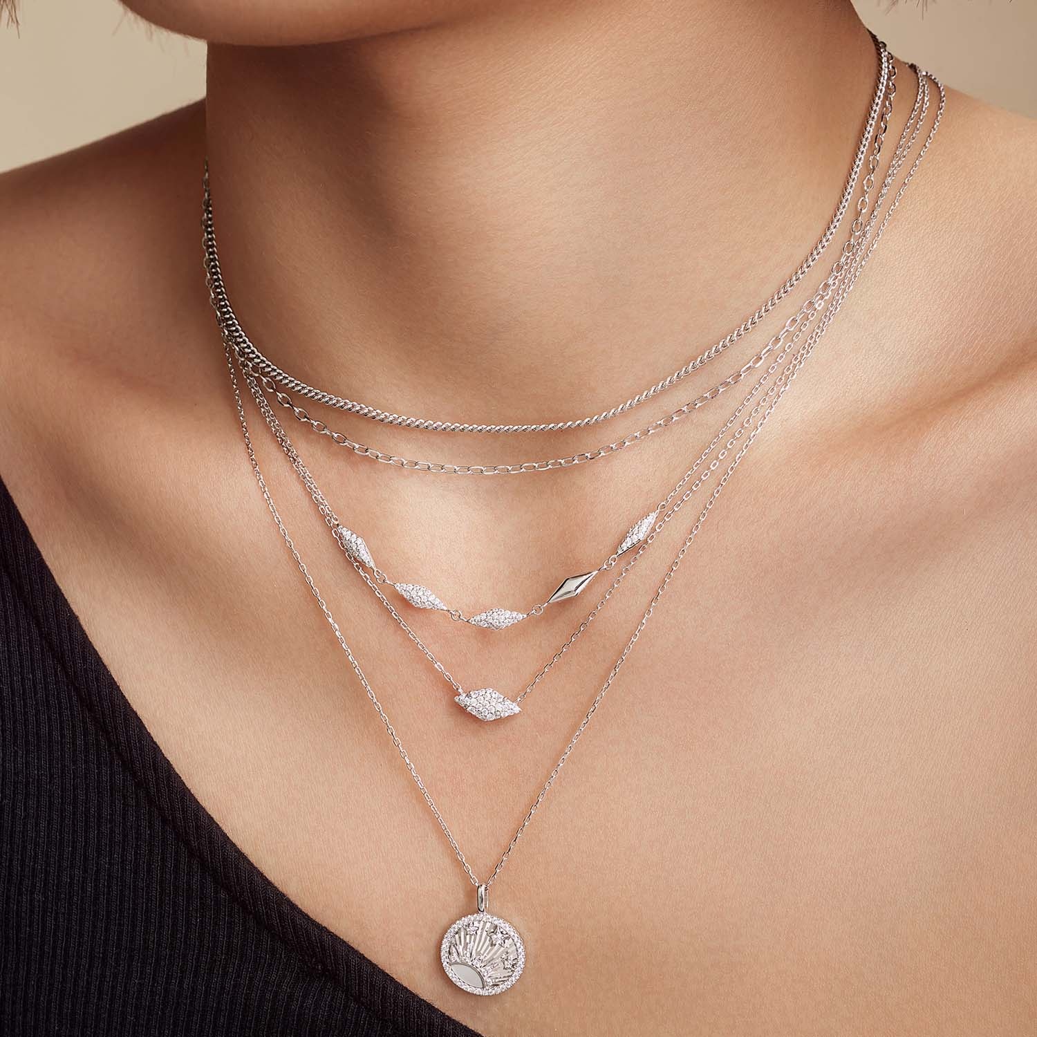 Silver Shiny Necklace  - Zilver-2