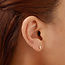 Zilveren marquise oorknopje met zirkonia steentjes 6 mm