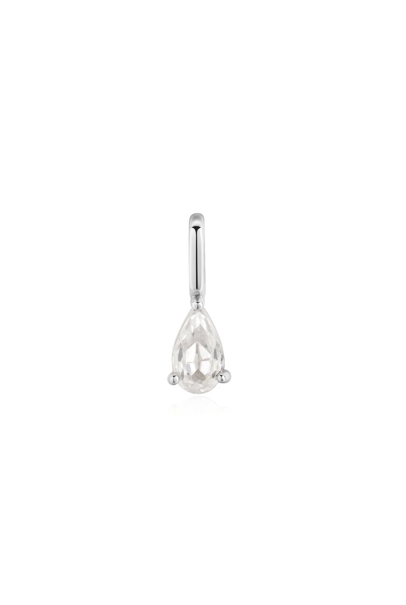 Pop Charms Silver Tear Drop Oorbedel