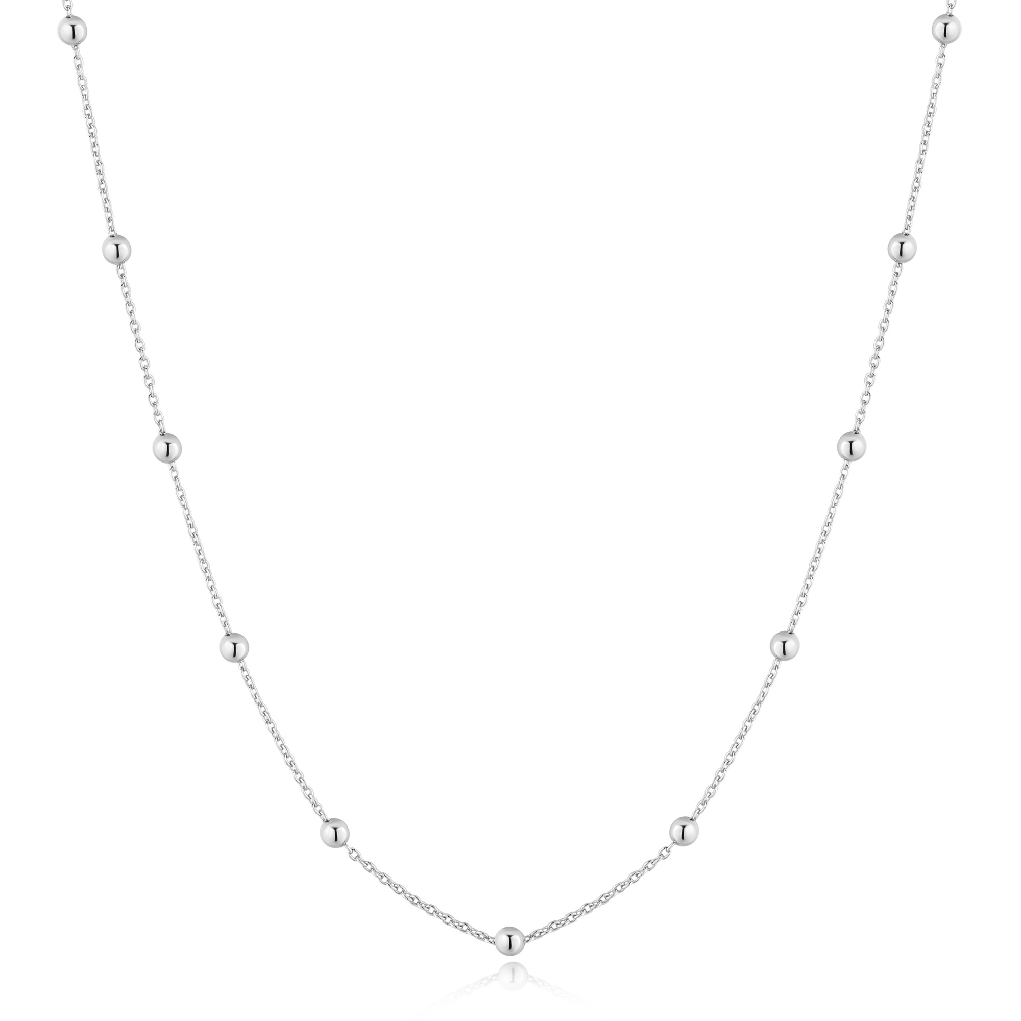 Pop Charms Silver Bead Chain Necklace  - Zilver-1