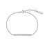 Zilveren rechthoekige schakelarmband met kristal steentjes 18,5 cm