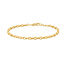 Goudvergulde anker schakelarmband 18,5 cm