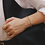 Goudvergulde anker schakelarmband 18,5 cm