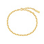 Goudvergulde anker schakelarmband 18,5 cm