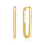 Goudvergulde ovale oorring 34 mm