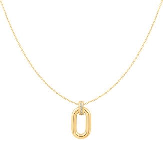ovale schakelketting goudverguld 50 cm