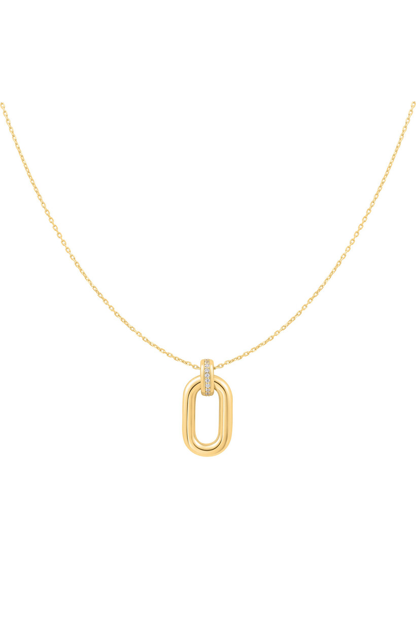 ovale schakelketting goudverguld 50 cm