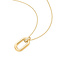 Goudvergulde ovale schakelketting met kristal steentjes 50 cm