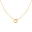 Goudvergulde jasseron schakelketting met kristal steentjes 45 cm