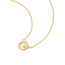Goudvergulde jasseron schakelketting met kristal steentjes 45 cm