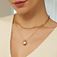 Goudvergulde ovale schakelketting 50 cm