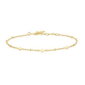 Anker schakelarmband goudverguld 18,5 cm