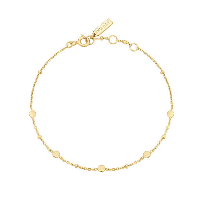 Goudvergulde anker schakelarmband 18,5 cm