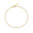 Goudvergulde anker schakelarmband 18,5 cm