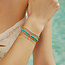Goudvergulde anker schakelarmband 18,5 cm