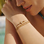 Goudvergulde figaro schakelarmband 18,5 cm