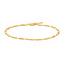 Goudvergulde figaro schakelarmband 18,5 cm