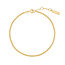 Goudvergulde bolletjes schakelarmband 18,5 cm