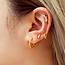 Goudvergulde oorring 12 mm