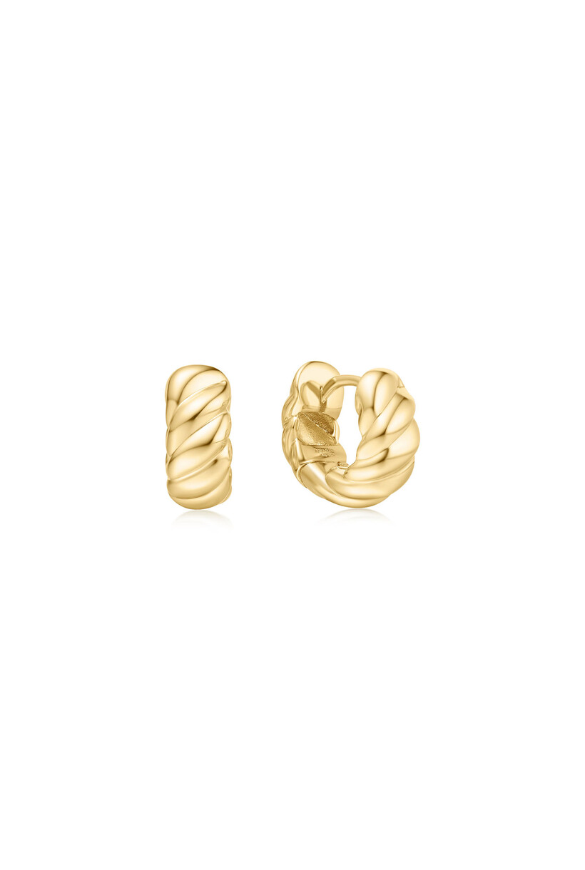 Bold Texture Huggie Hoop