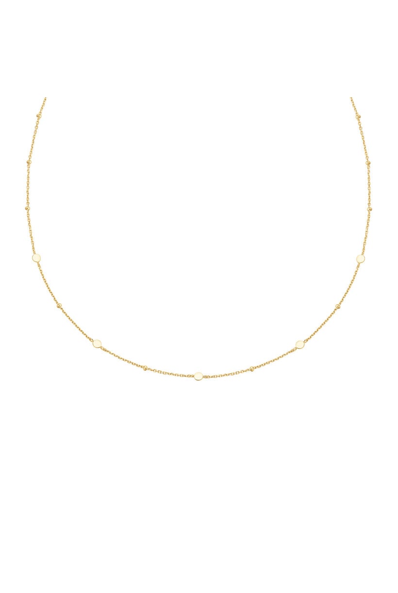 Anker schakelketting goudverguld 45 cm