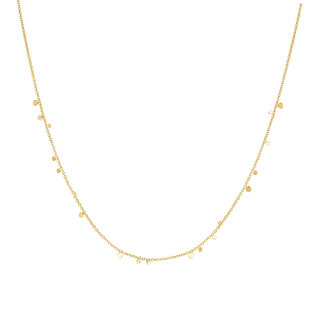 Anker schakelketting goudverguld 45 cm