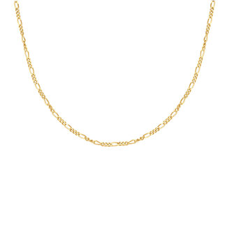 Figaro schakelketting goudverguld 45 cm