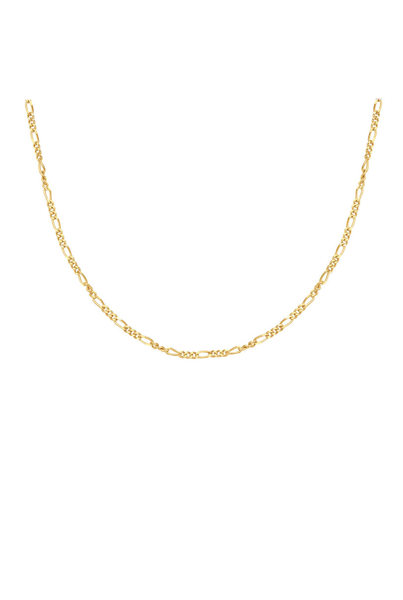 Figaro schakelketting goudverguld 45 cm