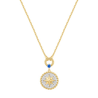 Achtpuntige sterketting bicolor 48 cm