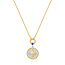Bicolor ketting met achtpuntige ster en zirkonia 48 cm