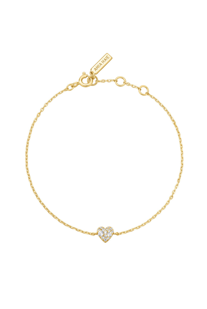 Gold Sweetheart Pave Bracelet