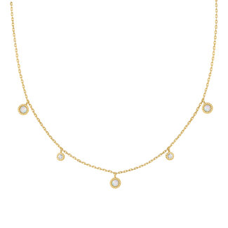 Anker schakelketting goudverguld 47,5 cm
